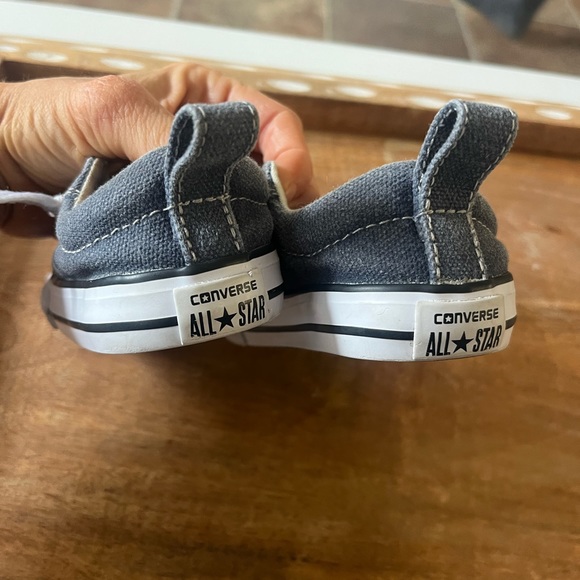 Toddlers / baby converse sneakers navy blue & white - Picture 2 of 5